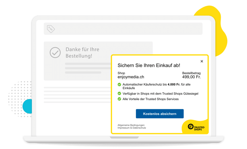 Trust Card nach erfolgreichem Online-Einkauf